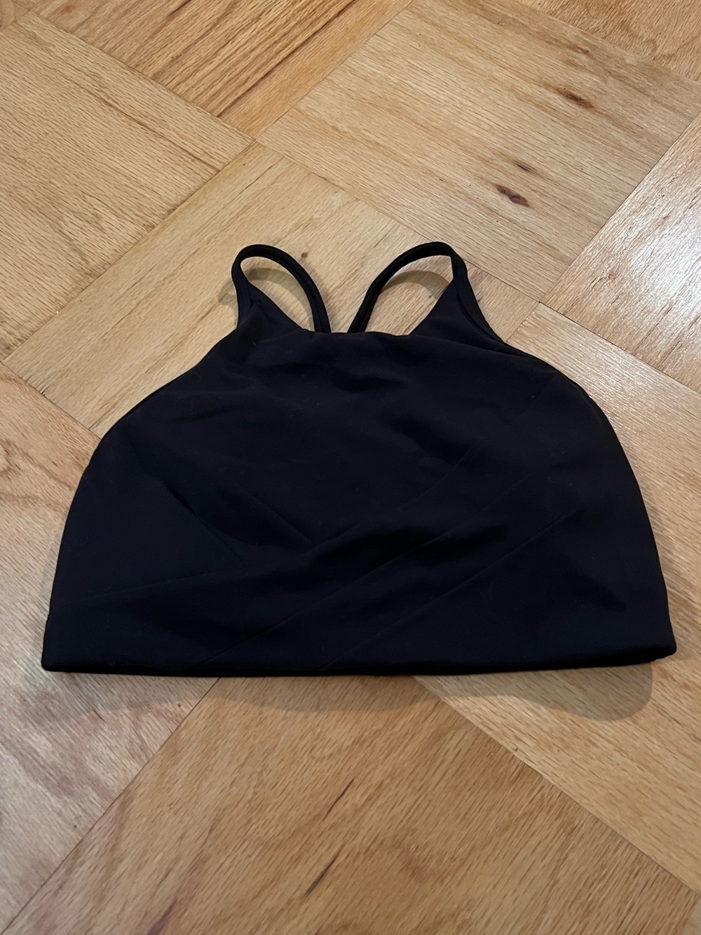 Lululemon Flow Y Wrap-Front High-Neck Black Padded Sports Bra
